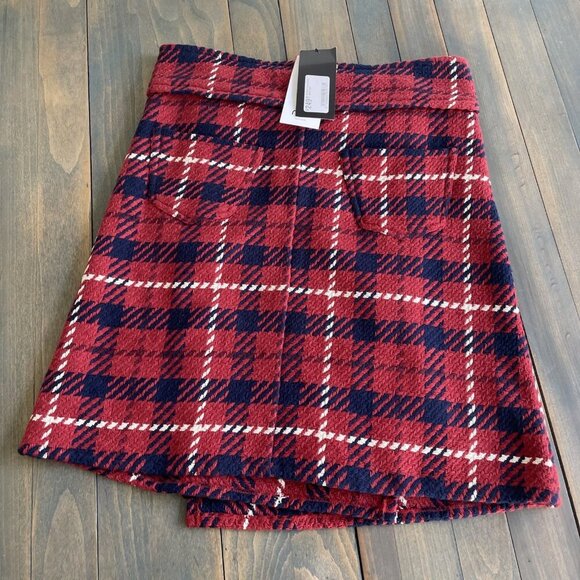 Ruti Handmade Plaid Long Jasper Adjustable Wrap Skirt Red - Size S - $249 (R8) - Picture 7 of 10